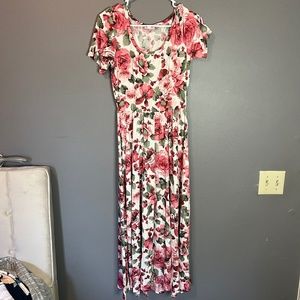 LuLaRoe Floral Short Sleeve Dress Size XS